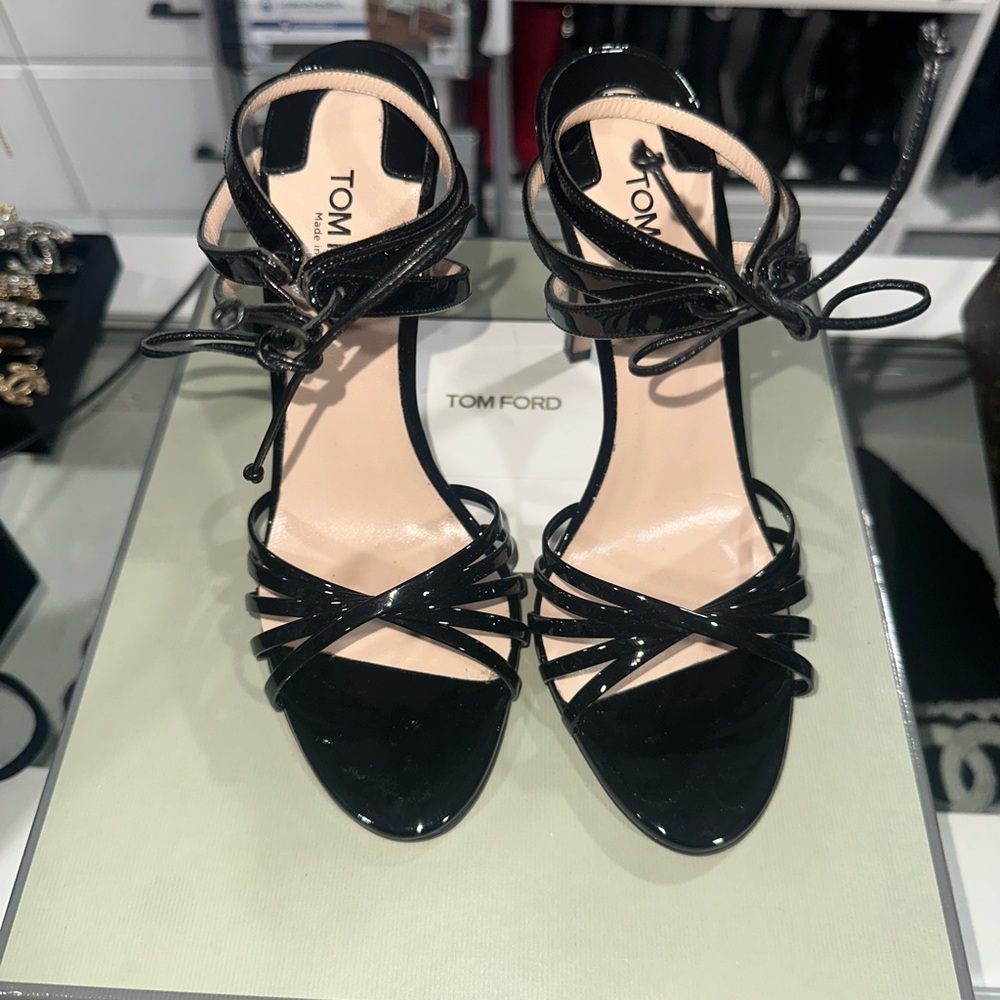Tom Ford Black Strappy Women's Sandals